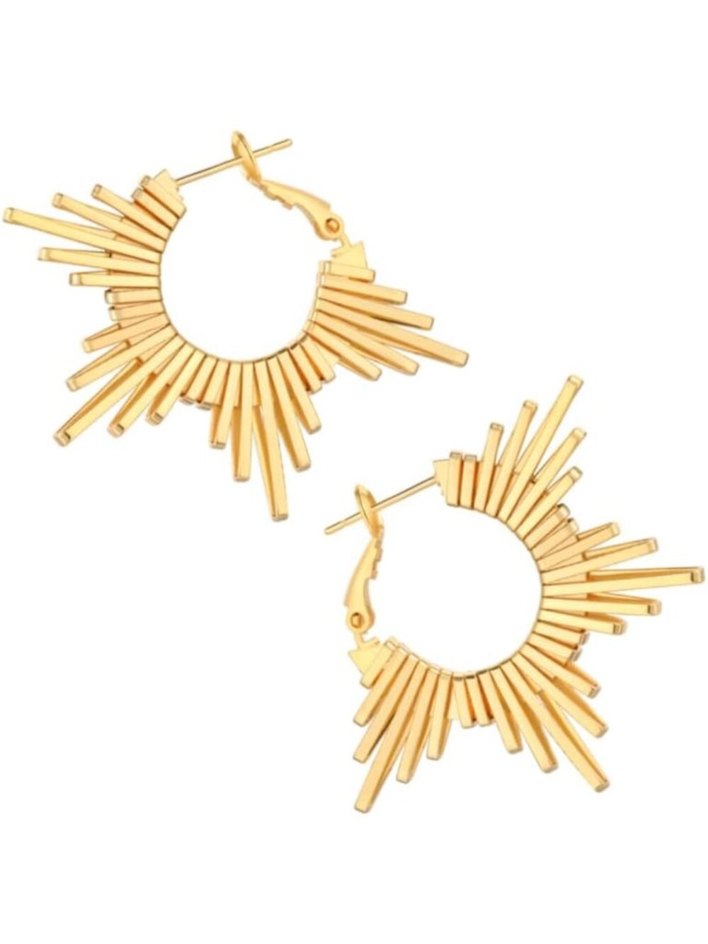 Chic Two-Tone Small Hoop Huggie Earrings | Star & Shell Drop Studs | CZ Jewelry